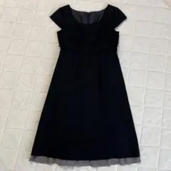 ef-de エフデ　ワンピース　半袖　黒　リボン　7号