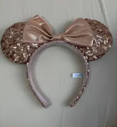 ミニースパンコールカチューシャ（ピンクゴールド）