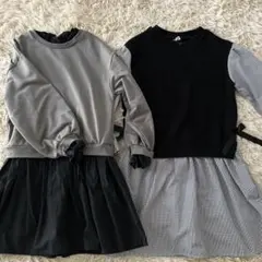 新品未使用 2枚セット チュニックワンピース 140