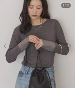 新品未使用　アメリカンホリック　シアードット 長袖カットソーのサムネイル