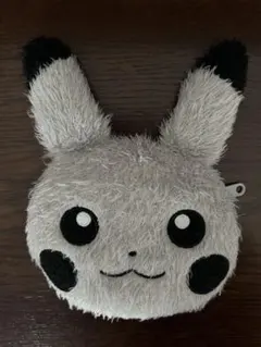 ✤モノクロ✤ピカチュウ✤もふもふポーチ✤美品✤