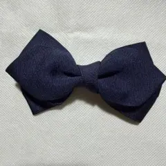 ネイビー リボン ヘアアクセサリー バレッタ