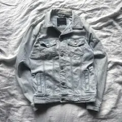 ZARA デニムジャケット短丈 M ライトブルー ダメージ加工 アメカジ Y2k