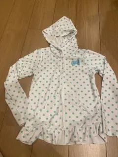 水玉模様 フード付き ラッシュガード　140