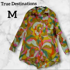 True Destinations 100%コットン長袖カラフルシャツ