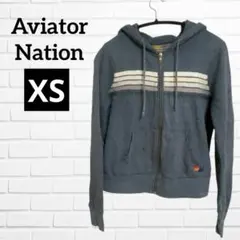 Aviator Nation 【XS】グレー ジップアップパーカー カジュアル