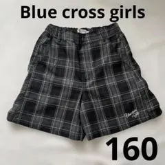 Blue cross girls チェック柄 ハーフパンツ　キュロット　黒