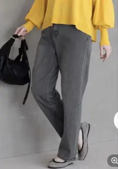 Elura 大人ストレートデニム　ブラック　S