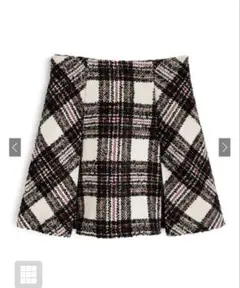 GRL インパン裏地付きチェック柄ラメツイードミニスカート[tu1509]