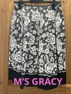 美品♡エムズグレイシー スカート花柄 薔薇柄 38サイズ Mサイズ