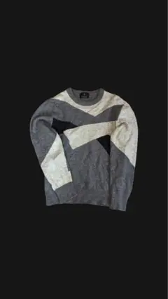 LANVIN COLLECTION ウール100% ニット グレー 総柄のサムネイル