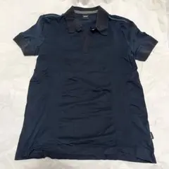HUGO BOSS ヒューゴボス 半袖ポロシャツ 濃紺 S スキッパーデザインのサムネイル