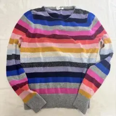 GAP ギャップ ニット セーター マルチボーダー マルチカラー L