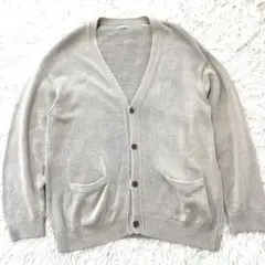 steven alan Vネックカーディガン　シルクリネン　Lサイズ　グレージュのサムネイル