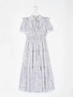 evelyn ラメフリル花柄OP