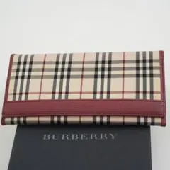 Burberry 長財布 ノバチェック ボルドー - メルカリ