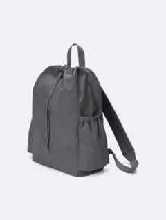 【最安】GU ジーユー ソフトナイロンバックパック GRAYグレーのサムネイル