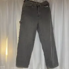 【韓国購入品】ストレートワイドデニムパンツ / free