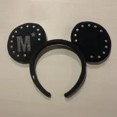 ミッキーマウス耳カチューシャ M刺繍付き