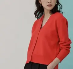 【ur's】レッド⭐︎Vネックカーディガン レッド