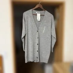 UNIQLO グレー エクストラファインメリノウールカーディガン Lサイズ新品