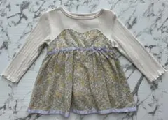 プティマイン♡花柄ドッキング長袖Ｔシャツ♡90㎝