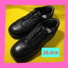 ダキシムバイダンロップスポーツブラックウォーキングシューズ 　26,0㎝