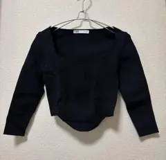 ZARA コルセット風 トップス クロップド丈