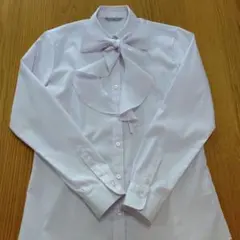 AOKI LES MUES リボン付き長袖シャツ サイズ11