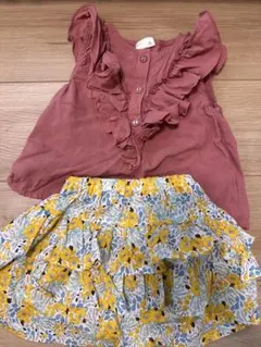 ベビー服la poche biscuit トップス・スカートセット 80