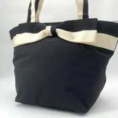 美品✨kate spade ケイトスペード トートバッグ リボン A4可 白黒