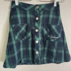 Jeweluna 緑と黒のチェックスカート　150