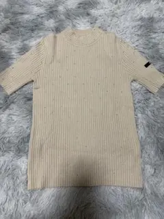 épine label rhinestone summer knit ベージュのサムネイル