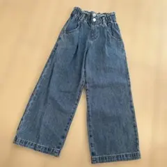 デニムブルーワイドパンツ 女児 140