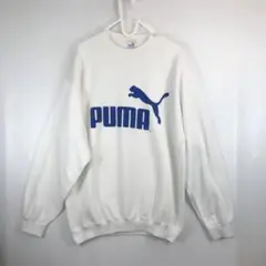 80s 90s USA製 PUMA プーマ スウェット ホワイト Lサイズ - メルカリ