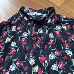 ZARA BASIC フラワープリント長袖シャツ（オリジナルの工夫付き）