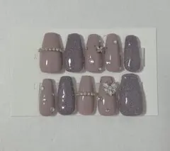 No.13 ネイルチップ　付け爪　ジェル　マグネット　ラメ　現品販売