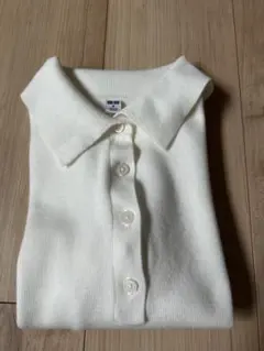 ユニクロ　ポロセーター半袖　ホワイト