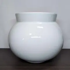 人間国宝 井上萬二 本人作 青白磁 麦彫文 壺 高さ約23cm