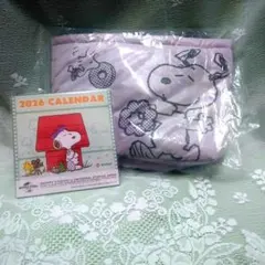 スヌーピー　ミスド コラボバッグ＆ニッセイ卓上カレンダー 2026