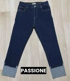 PASSIONE パシオーネ ストレッチデニムパンツ ウエストゴム 濃紺のサムネイル