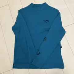 Callaway ハイネック長袖ポロシャツ 青　M