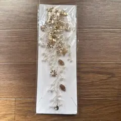 ウェディング　オケージョン　ヘッドドレス 花とパール