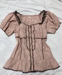 axe femmeビスチェ ブラウス　フリルトップス　y2kリズリサ姫系