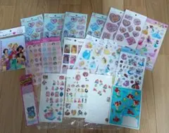 ディズニープリンセス　シール　シール帳　ウォーターシール　19点セット