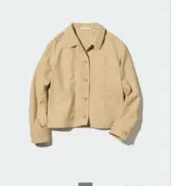 UNIQLO ジャージーショートジャケット M ベージュ