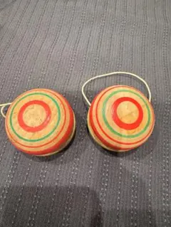 木製ストライプヨーヨー 2個(１個未使用)セット