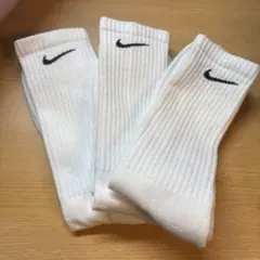 Nike ホワイトリブソックス 3足セット