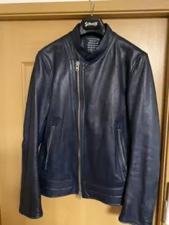 ジョンブル　ホースレザー　デニムブルー　ライダースジャケットのサムネイル