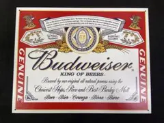 Budweiser バドワイザー 看板 金属